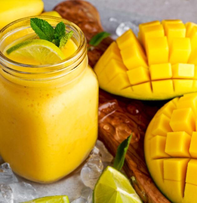 smoothie mangue banane et citron vert