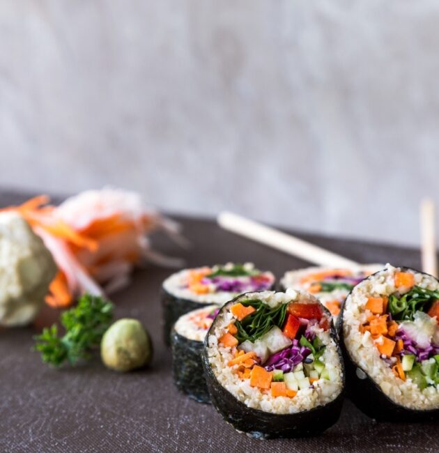 sushis crus chou-fleur