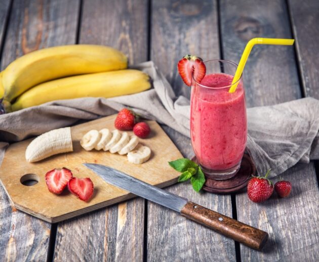 smoothie fraise banane cru et vegan