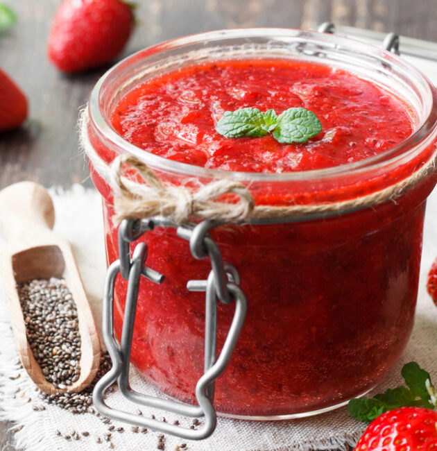 confiture crue à la fraise