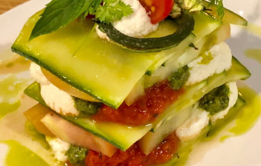 Lasagne de courgette crue