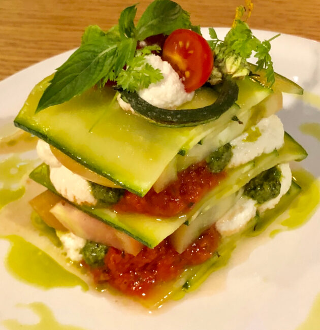 Lasagne de courgette crue