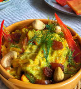 Salade crémeuse au curry