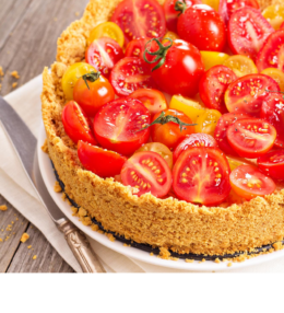 Tarte crue à la tomate (et chou-fleur)