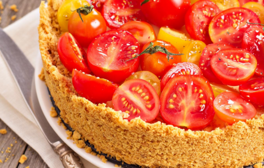 Tarte crue à la tomate