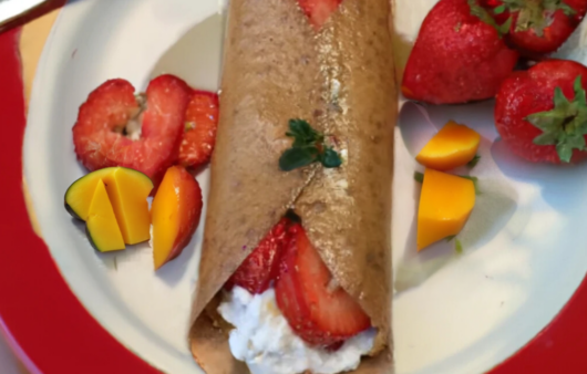 Crêpes crues à la mangue