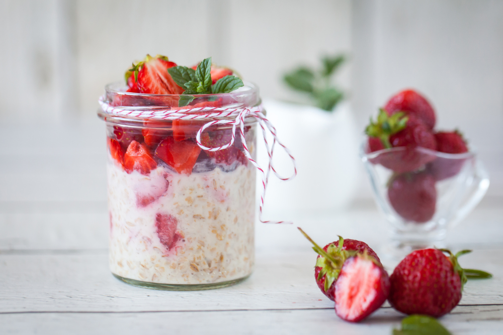 overnight Fraise - Beurre de cacahuète