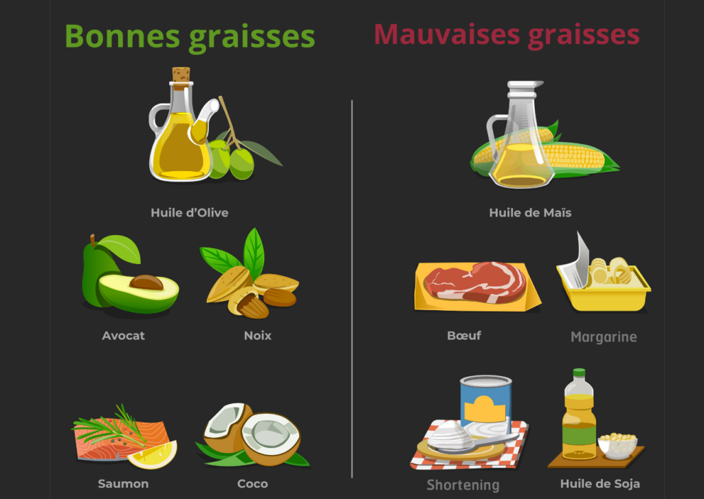 Graisses insaturées et saturées